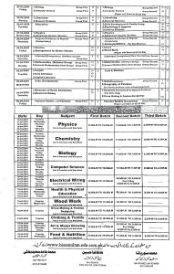 Date Sheet for SSC 1st Annual Examination 2024 Islamabad 51