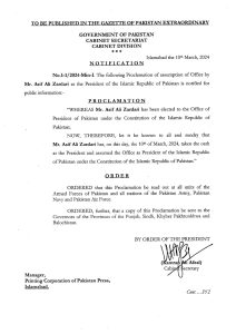 cabinet secretariat notification