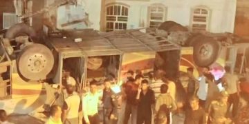 Bus Accident Image in Iran Yazd