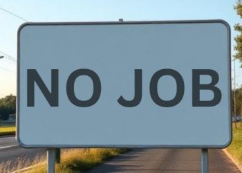 Image of no job sign board