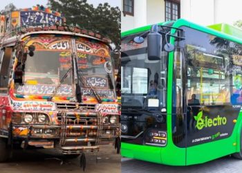 Image of Diesel and Electric Bus