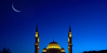Picture of Moon and Mosque