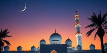 Image of Mosque and New Moon