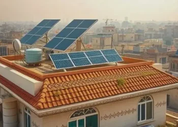 Solar Panel Installed on House Roof in Pakistan