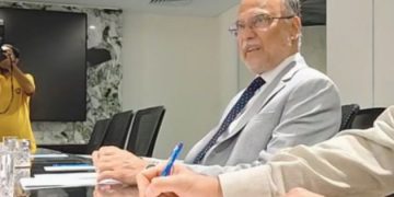 Ahsan Iqbal Image Capture During Press Conference