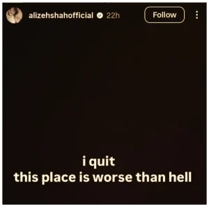 Pakistani actress Alizeh Shah quits social media, deletes all posts 2 Image of Alizeh Shah Post Shot
