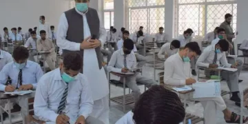 Image of Students in Exam Hall during Board Paper