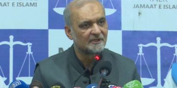 Hafiz Naeem ur Rehman Picture During Media Talk