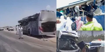 Bus Accident on Road in Saudi