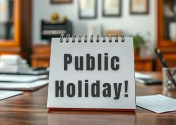 Image Show Public Holiday Write on Calendar of Table