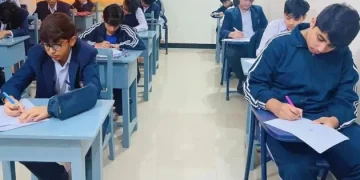 Students Busy in Paper