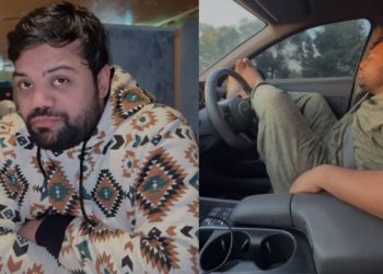Youtuber Ducky Bhai Sleep during driving
