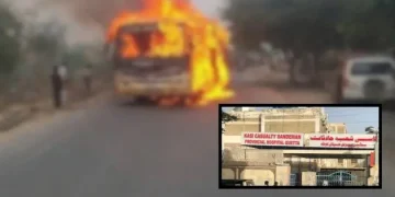 Bus fire