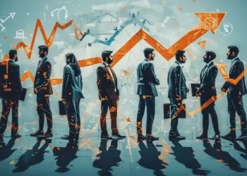 Image of Employees and Salary Increase Graph Up