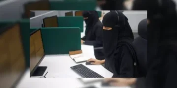 female worker office